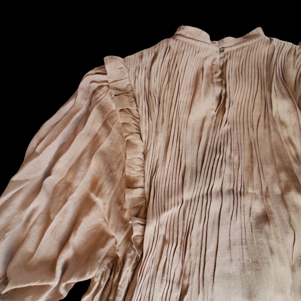 Pleated Ruffled Blouse - Picture 7 of 8